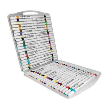 Imagem de 80 Canetinhas Escolar Profissional 1linha Touch Cores Acrilic Maker - 