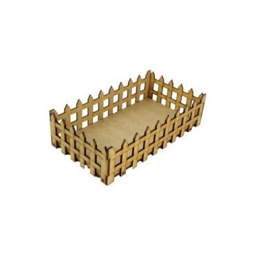 Imagem de Bandeja Cercadinho Pequeno Fazendinha MDF Cru - Deliquadros