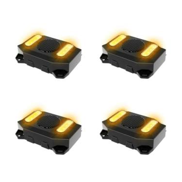 Imagem de YUESONIC Alarme de reserva de inversão de 102 dB e sistema de aviso de luz – Alerta de segurança sonoro de bipe de 12 a 24 V para veículos (4 peças)
