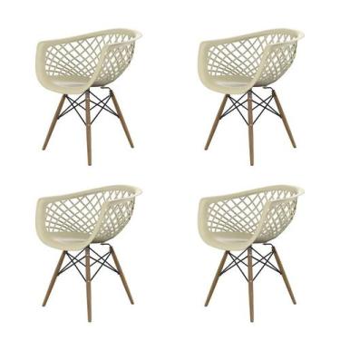 Imagem de Conjunto com 4 Cadeiras Web DSW Fendi - Mobly