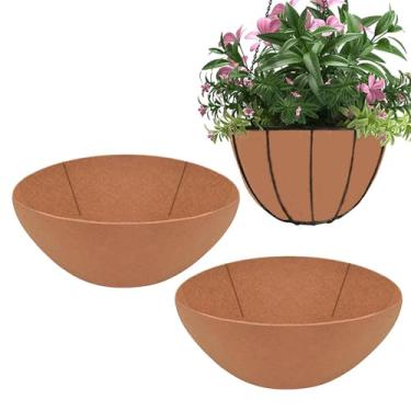 Imagem de Forro para Cesta de Plantas - 3 Peças de Forros para Cestas de Janela - Reutilizável Forro de Feltro para Vaso para Uso em Jardim Quintal Varanda Exterior, Evitar Ninhos de Pássaros