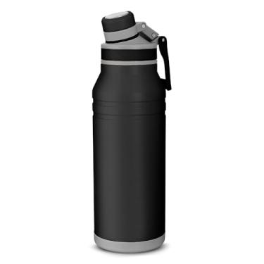 Imagem de Garrafa Térmica 1200ML Aço Inox Com Parede Dupla e Bebida Quente ou Fria, Alça Embutida e Tampa Com Design Moderno UTIMAIS+ (Preto)