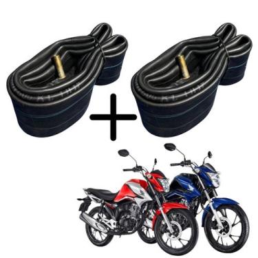 Imagem de Par Camara De Ar Moto Aro 18 Cg Titan Fan 125 150 160 Ybr - Import Bla