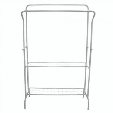 Imagem de Arara Closet 2 Cabideiros 2 Prateleiras 1,20 Mt