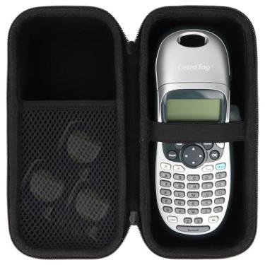Imagem de Lebakort Estojo de armazenamento compatível com DYMO LetraTag 100H / 100H Plus máquina de etiquetas portátil (capa preta)