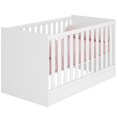 Imagem de Berço Infantil Mini Cama Mdp Doce Mel Branco - QMOVI