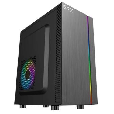 Imagem de Gabinete Gamer BRX Nexus F754 Mini Tower Led USB 2.0 Sem Fans Preto