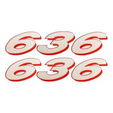 Imagem de Par Adesivos Laterais 636 Vermelho Compatível Kawasaki 636a3 - SPTS