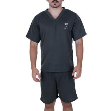 Imagem de Pijama Masculino Manga e Short Curto Verão - c9 DAVI - TERRA E MAR MOD