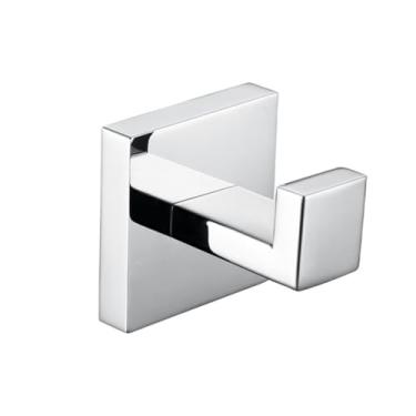 Imagem de Conjunto de acessórios para banheiro cromados e polidos, prateleira de parede para banheiro, cabide para roupão, suporte para papel higiênico, barra para toalhas, aço inoxidável (gancho para roup