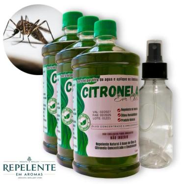Imagem de  kit citronela  3l + spray grátis repelente natural - REPELENTE EM ARO