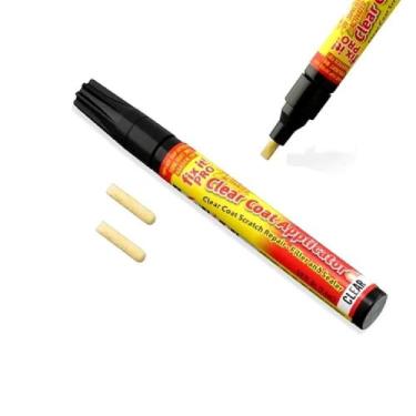 Imagem de Caneta retoque pintura tira risco veículos tinta incolor carro e moto 