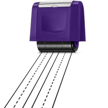 Imagem de Nezyo Carimbo de rolo de prática de linhas de caligrafia com tracejamento duplo, com tinta rápida, carimbos de professores, tiras de frases para crianças, professores, pais, educadores, sala de aula