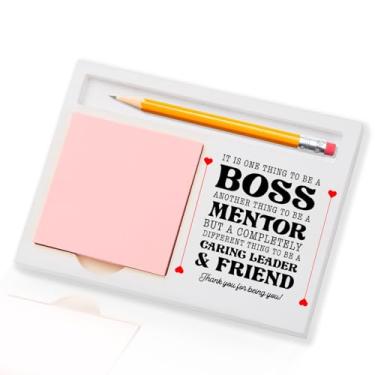 Imagem de It is One Thing to Be A Boss, Thank You Appreciation for Women Men Boss Mentor Leader Wood Self-Stick Note Pad Holders BBY7