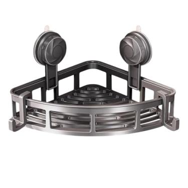 Imagem de Rrlihjgu Prateleira Para Chuveiro De Canto,Prateleiras de Armazenamento de Canto para Banheiro com Ventosas - Prateleira De Armazenamento Sem Perfuração Para Casa Aluguel Dormitório Apartamento Hotel