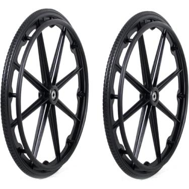 Imagem de 1 Par De Rodas Traseiras De Acessórios Para Cadeira De Rodas De 24", 24 X 1 3/8, Cadeira De Rodas Manual, Rodas De Reposição Para Andadores, Pneus Sólidos
