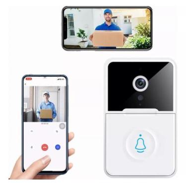 Imagem de Campainha WiFi Inteligente com Câmera e AltoFalante Segurança Residenc
