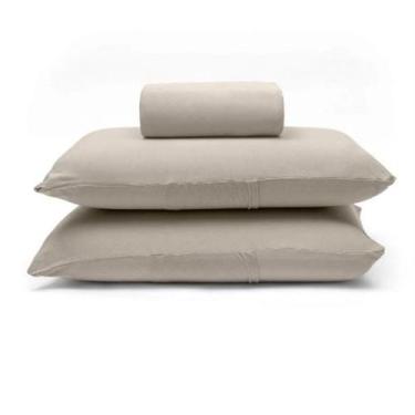 Imagem de Jogo de Cama Buettner Queen Malha 100% Algodão Basic Liso 3 Peças Peça