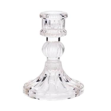 Imagem de Castical Makrys Transparente Vidro 1Pc 8 X 10.5Cm - Wincy Natal