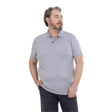 Imagem de Camisa Polo Plus Size Masculina Xadrez com Bolso Algodão - Base urbana