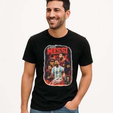 Imagem de Camiseta Masculina Lionel Messi Futebol Craque 100% Algodão - delite, 