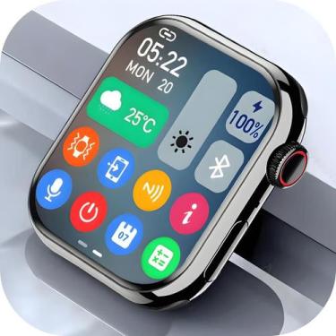 Imagem de Relógio inteligente Watch 9 ProMax 2024  2 pulseiras NFC GPS Alta defi