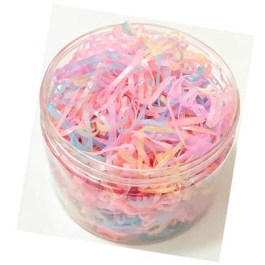 Imagem de Mini faixas elásticas de cabelo, 2000 peças de suportes de rabo de cavalo pequenos, sem vincos e sem danos para crianças, meninas (cor gelatina)