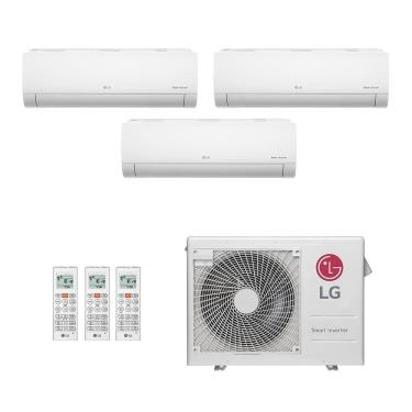 Imagem de Ar-Condicionado Multi Split Inverter LG 24.000 (2x Evap HW 9.000 + 1x Evap HW 18.000) Quente/Frio 220V