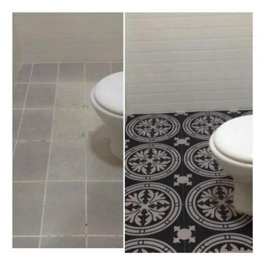 Imagem de Adesivo Piso Cozinha Banheiro Lavável Antiderrapante - Colacomigo