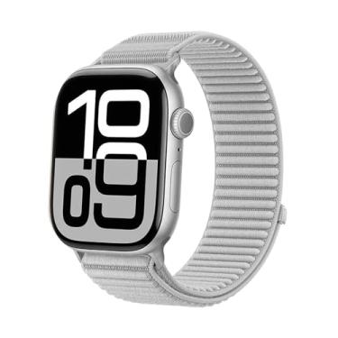Imagem de Pulseira esportiva de nylon compatível com Apple Watch SE 3/SE 2/ SE/Series 11 10 9 8 7 6 mm, 45 mm e 46 mm, pulseira de substituição macia ajustável para Apple Watch SE 3/SE 2/ SE/Series 11 10 9 8 7