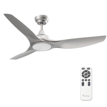 Imagem de Fanliving Ventilador de teto silencioso com motor CC de 52 polegadas com controle remoto de luz, ventilador de teto moderno de 3 lâminas para quarto, sala de estar, varanda