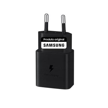 Imagem de Carregador de Parede Fast Charging Samsung 15W Tipo C com Cabo Preto