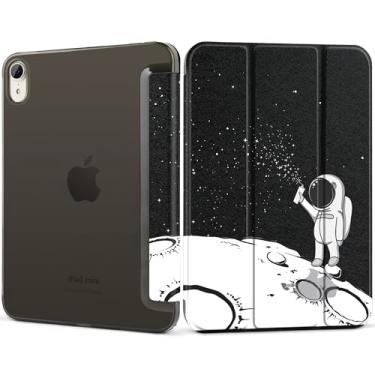 Imagem de DONGKE Capa inteligente para iPad mini 7 (A17 Pro) 2024 e iPad mini 6 2021 8,3 polegadas, capa traseira translúcida fina e dobrável para iPad mini 7ª/6ª geração [despertar/hibernar automaticamente