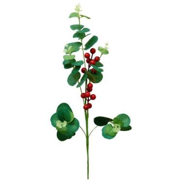 Imagem de Galho Pick Folhagem Berries Arvore De Natal Guirlanda 54Cm - Magizi