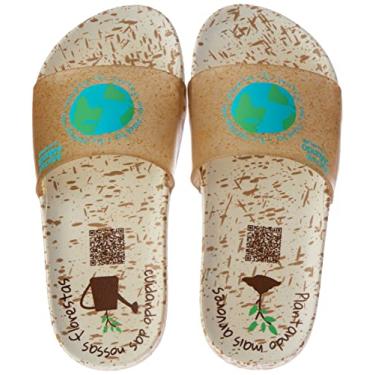 Imagem de Chinelo Manual do Mundo Eco Ciência, Grendene Kids, Criança Unissex, Bege/Casca de Arroz, 29