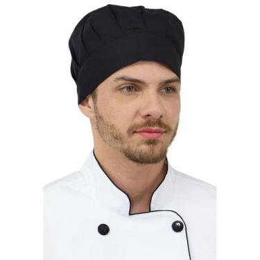 Imagem de Touca Chefe de Cozinha - DEMORGAN, Preto
