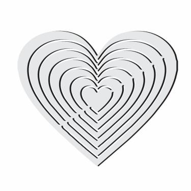 Imagem de Gabarito Coração Patchwork Fuxico Régua Molde Acrilico