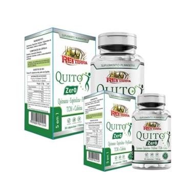 Imagem de Quitosana + Espirulina + Psyllium + TCM + Cafeína – 30 cápsulas 750mg Kit 2 Unidades
