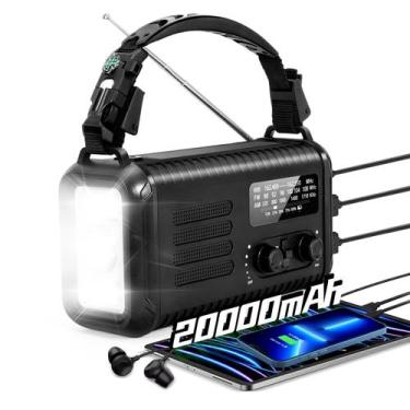 Imagem de Rádio de manivela de emergência Puyinii 20000mAh com painel solar