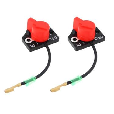 Imagem de Create idea 2 peças de interruptor de ignição pequeno para motor a gasolina 006-00003-71 compatível com modelos Robin Engine EY15 EY20 EH12