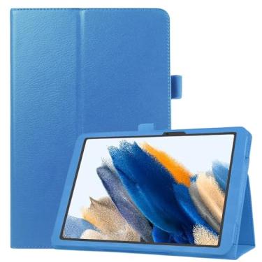Imagem de Capa para Samsung Galaxy Tab A8 10,5 polegadas versão 2022 (modelo SM-X200/X205/X207), capa protetora com suporte fólio para tablet Galaxy Tab A8 10,5 polegadas modelo 2022 - azul claro