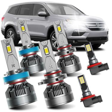 Imagem de AWALITED Serve para Honda Pilot 2006-2018 Faróis de Neblina Alto Baixo Combo, 6000K Branco Plug-and-Play Lâmpadas Super Brilhantes, Pacote com 6
