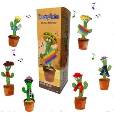 Imagem de Cacto ou Pato Dançante TikTok Toca Música Repete A Fala Com Luzes - Pe