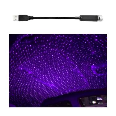 Imagem de Suvnie Projetor Usb Luz Noturna, Teto De Carro Destacado, Interior Automotivo, Led, Atmosfera Romântica, Lâmpada Ajustável Para Festa No Quarto, Acessórios Decoração Universais (Roxo)