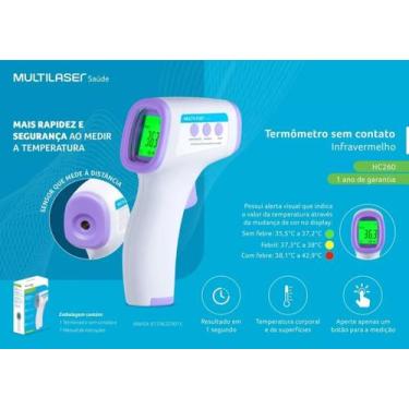 Imagem de Termômetro Infravermelho Sem Contato Multilaser Hc260, Lilás