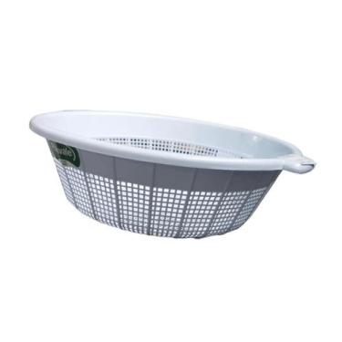 Imagem de Escorredor de arroz peneira lava tudo branco 2,25l plastico 27,8x24,9x