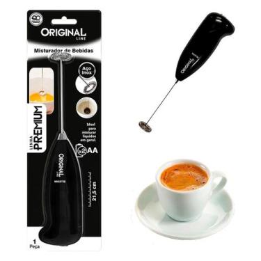 Imagem de Mini Misturador De Bebidas Drink Mini Mixer Pilha Inox - Relet