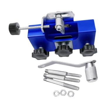 Imagem de Bothyi Kit de afiador de motosserra manual operado manualmente para reparadores e lenhadores, portátil, fácil de instalar, universal com 3 rebarbas, Azul