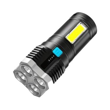 Imagem de Lanterna LED Recarregável Tática Potente USB Iluminação Camping, Emergência e Mais