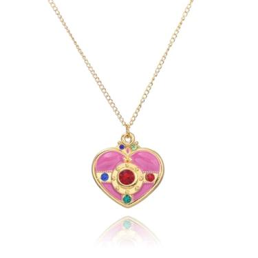 Imagem de Colar mágico inspirado na lua, acessório de bijuteria de fantasia de Halloween, presente de anime para mulheres, Zinco, Sem Pedra Preciosa